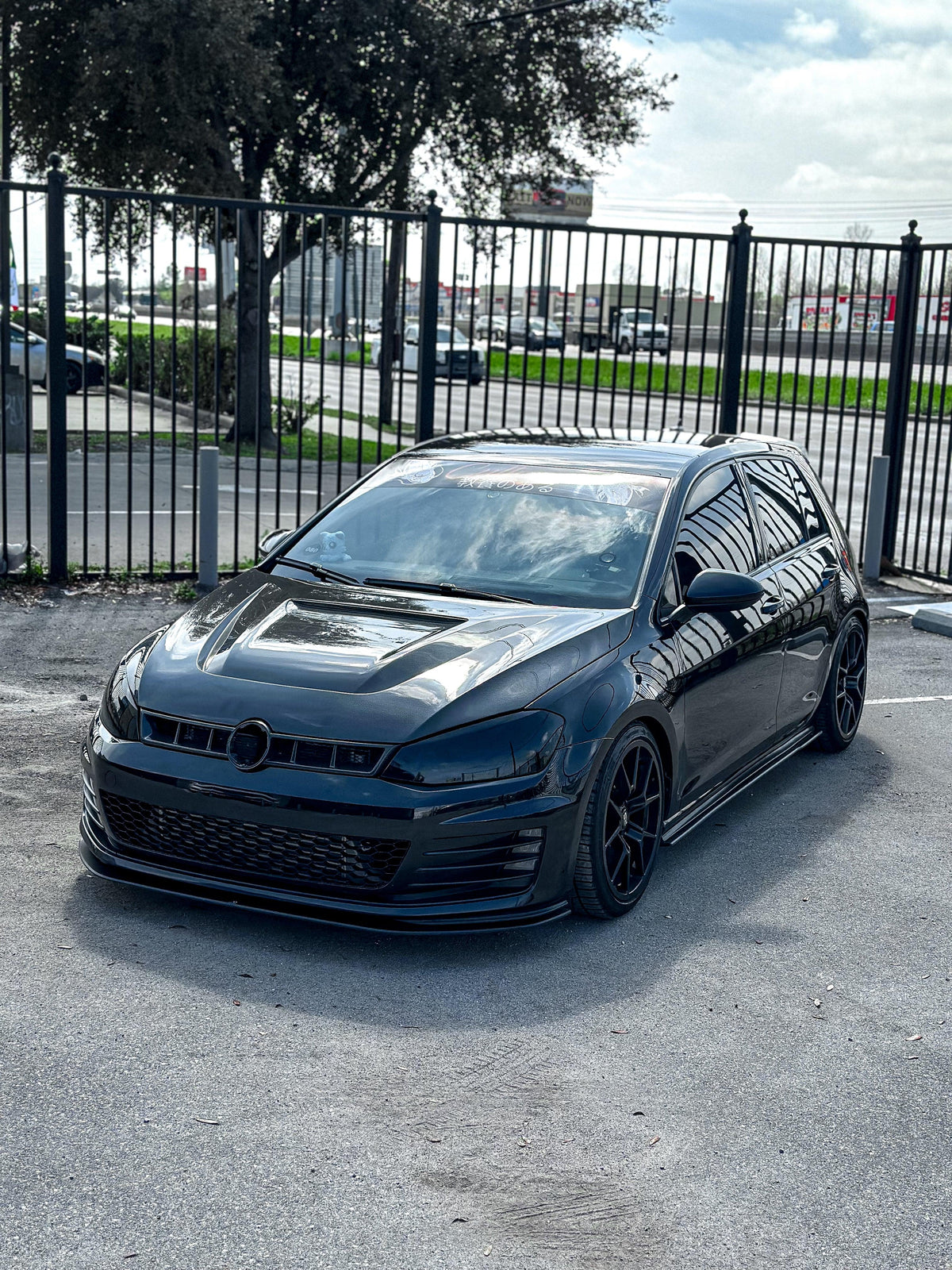 Volkswagen Golf R GTI Base MK7 MK7.5 2015 2016 2017 2018 2019 2020 2021 with Aftermarket Parts - Hood Bonnet Carbon Fiber / FRP from Robot Craftsman