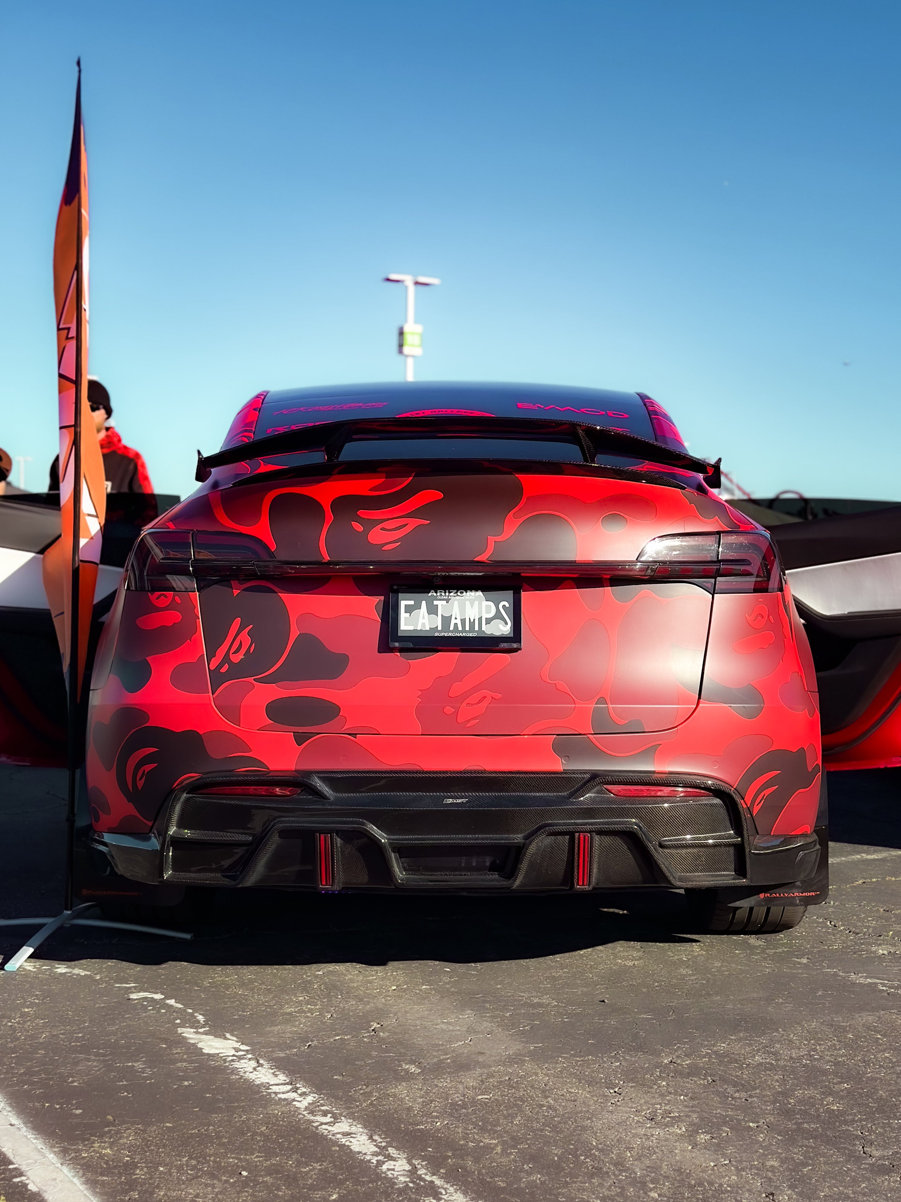 Tesla Model Y Performance AWD Long Range RWD Standard 2020 2021 2023 2024 with Aftermarket Parts - "STARSHIP" Rear Spoiler Wing Carbon Fiber / FRP from Robot Craftsman Tesla Model Y Performance AWD Long Range RWD Standard 2020 2021 2023 2024 with Aftermarket Parts - "STARSHIP" Rear Spoiler Wing Carbon Fiber / FRP from Robot Craftsman