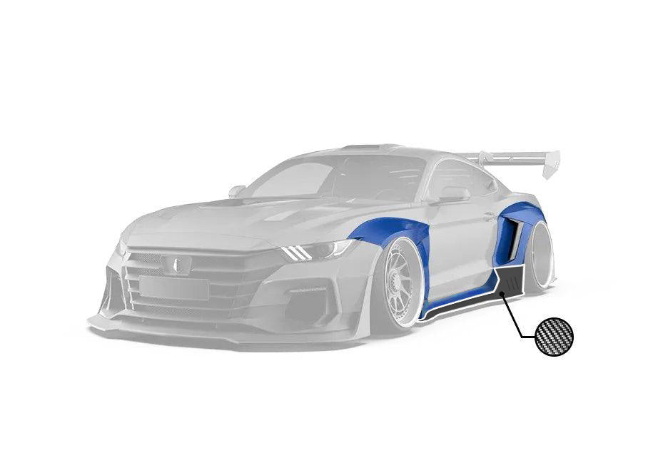Robot Craftsman "DAWN" & "DUSK" Widebody Fender Flares Wheel Arches & Side Skirts for Ford Mustang Ecoboost V6 GT Mach1 Bullitt S550.2 2018-2023 Carbon Fiber / FRP