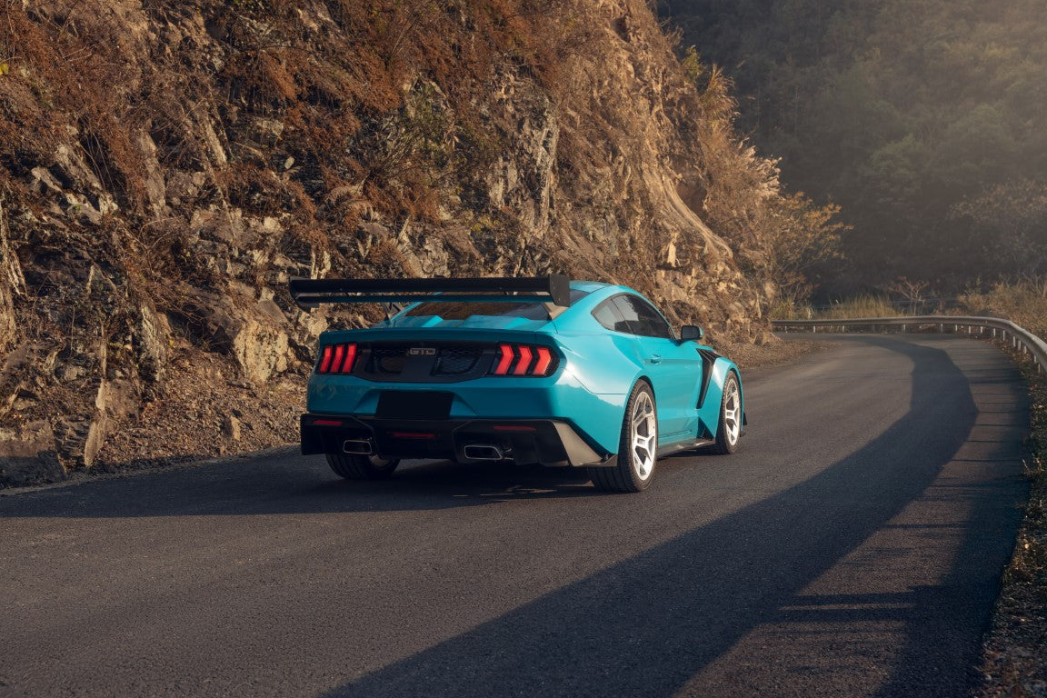 Ford Mustang Ecoboost V6 GT March1 Bullitt S550.1 S550.2 2015 2016 2017 2018 2019 2020 2021 2022 2023 (limits trunk functionality) with Aftermarket Parts - GTD Style Rear Spoiler Wing Carbon Fiber  FRP from Robot Craftsman Ford Mustang Ecoboost V6 GT March1 Bullitt S550.1 S550.2 2015 2016 2017 2018 2019 2020 2021 2022 2023 (limits trunk functionality) with Aftermarket Parts - GTD Style Rear Spoiler Wing Carbon Fiber  FRP from Robot Craftsman