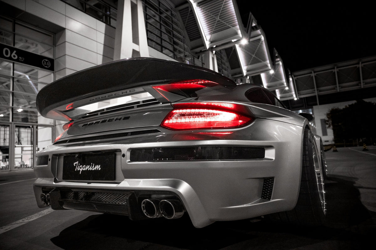 ROBOT CRAFTSMAN "TIGANISM GUSTAV" Widebody Rear Bumper and Diffuser for Porsche 911 997.1 997.2 Carrera Base/S 2005-2012 Carbon Fiber / FRP
