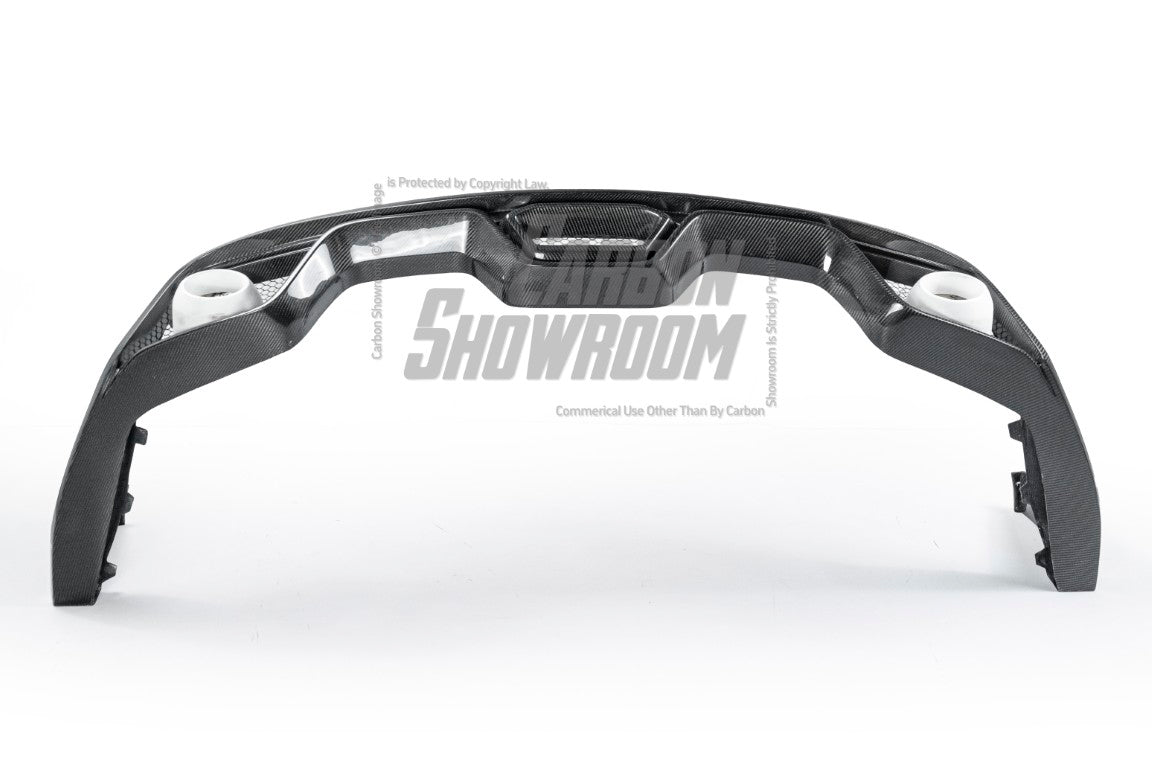 Ford Mustang Ecoboost V6 GT March1 Bullitt S550.1 S550.2 2015-2023 (note: dual exhaust tips) with Aftermarket Parts - CAVALIER Rear Diffuser Carbon Fiber/FRP from Robot Craftsman