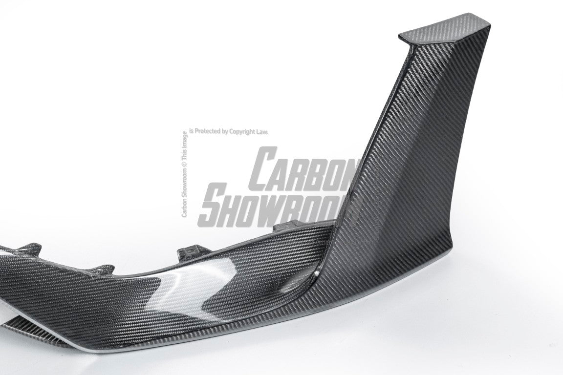 Ford Mustang Ecoboost V6 GT March1 Bullitt S550.1 S550.2 2015-2023 (note: dual exhaust tips) with Aftermarket Parts - CAVALIER Rear Diffuser Carbon Fiber/FRP from Robot Craftsman