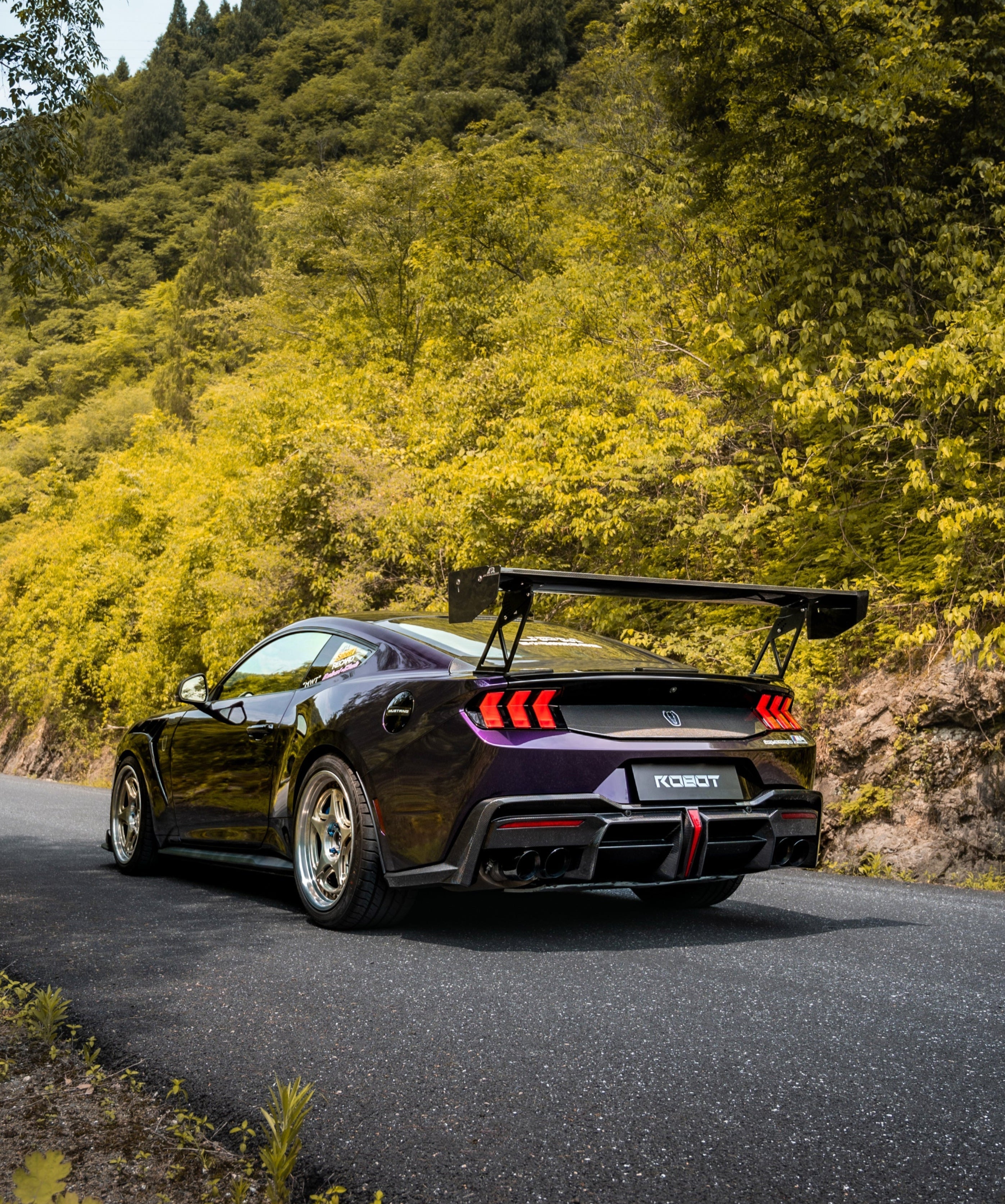 Ford Mustang S650 2024-ON with Aftermarket Parts - DARKSTAR Rear Diffuser Carbon Fiber from Robot Craftsman Ford Mustang S650 2024-ON with Aftermarket Parts - DARKSTAR Rear Diffuser Carbon Fiber from Robot Craftsman