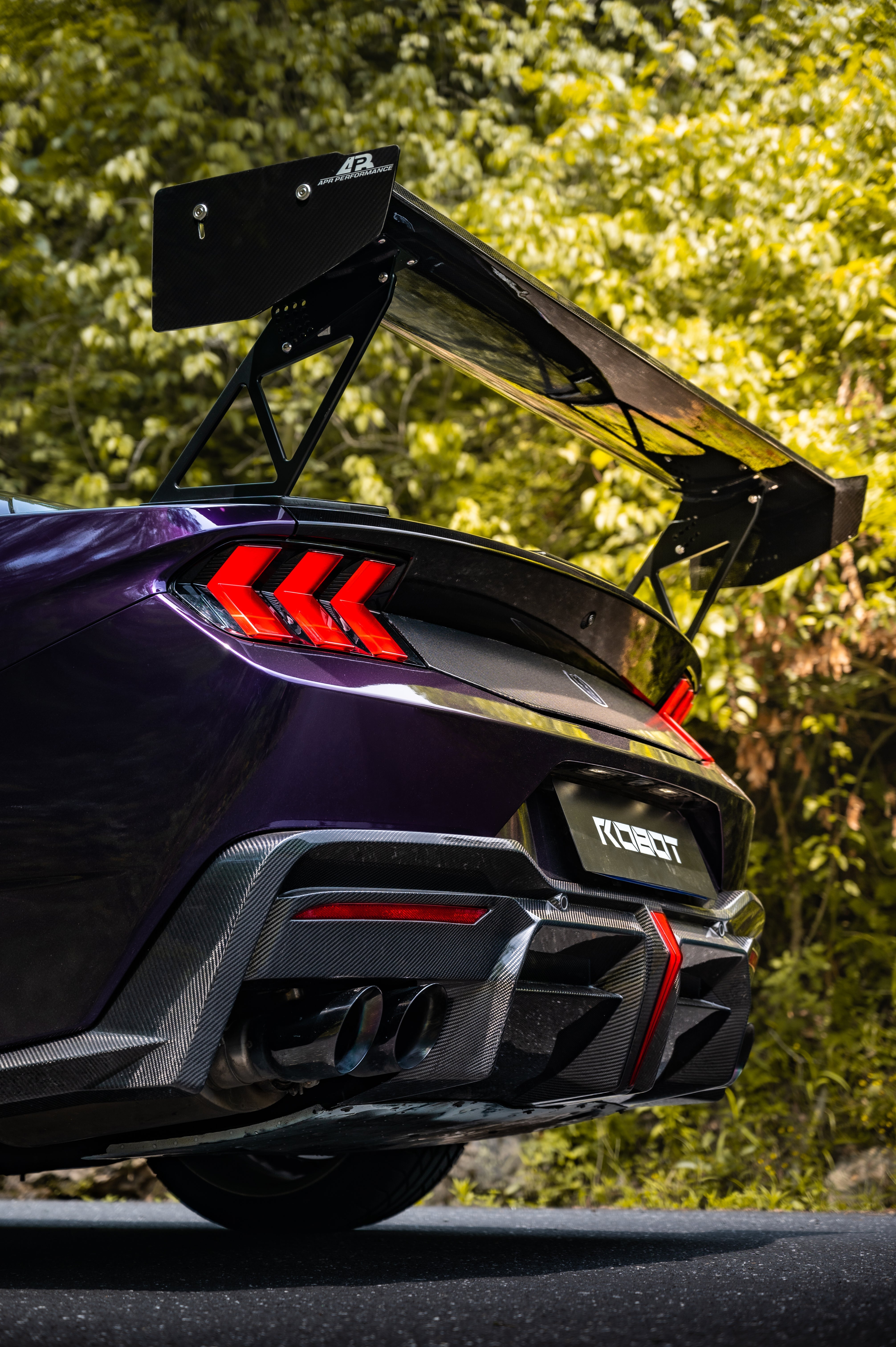 Ford Mustang S650 2024-ON with Aftermarket Parts - DARKSTAR Rear Diffuser Carbon Fiber from Robot Craftsman Ford Mustang S650 2024-ON with Aftermarket Parts - DARKSTAR Rear Diffuser Carbon Fiber from Robot Craftsman