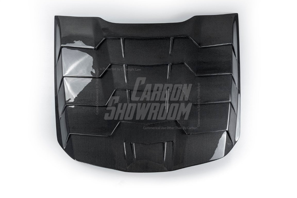 Ford Mustang Ecoboost V6 GT March1 Bullitt S550.1 S550.2 2015 2016 2017 2018 2019 2020 2021 2022 2023 with Aftermarket Parts - "DAWN & DUSK" Rear Window Louvers Carbon Fiber / FRP from Robot Craftsman