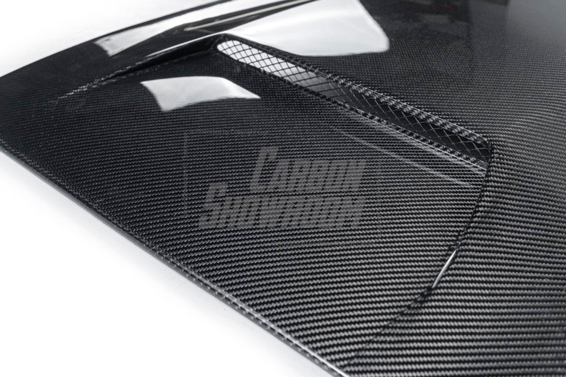 Ford Mustang Ecoboost V6 GT March1 Bullitt S550.1 S550.2 2015 2016 2017 2018 2019 2020 2021 2022 2023 with Aftermarket Parts - "DAWN & DUSK" Roof Scoop Carbon Fiber / FRP from Robot Craftsman