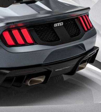 Ford Mustang Ecoboost V6 GT March1 Bullitt S550.1 S550.2 2015 2016 2017 2018 2019 2020 2021 2022 2023 (designed to be installed with ROBOT CRAFTSMAN GTD rear bumper) with Aftermarket Parts - GTD Style Exhaust Tips Stainless Steel from Robot Craftsman