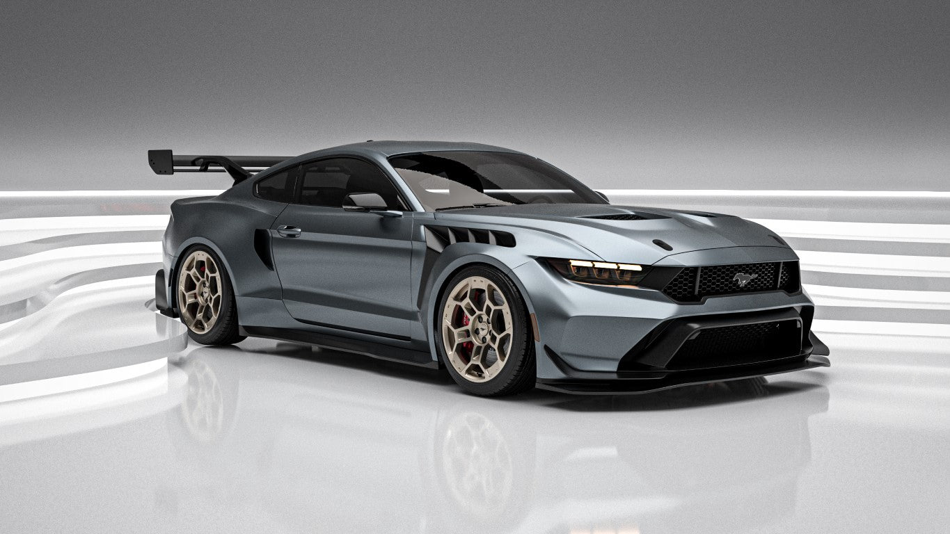 Ford Mustang Ecoboost V6 GT March1 Bullitt S550.1 S550.2 2015 2016 2017 2018 2019 2020 2021 2022 2023 (limits trunk functionality) with Aftermarket Parts - GTD Style Rear Spoiler Wing Carbon Fiber / FRP from Robot Craftsman Ford Mustang Ecoboost V6 GT March1 Bullitt S550.1 S550.2 2015 2016 2017 2018 2019 2020 2021 2022 2023 (limits trunk functionality) with Aftermarket Parts - GTD Style Rear Spoiler Wing Carbon Fiber / FRP from Robot Craftsman