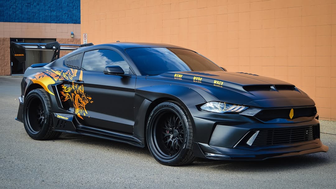 Upgrade Your Ford Mustang Ecoboost V6 GT 2015 2016 2017 & Mustang Ecoboost V6 GT S550.1 2015 2016 2017 & Mustang Ecoboost V6 GT March1 Bullitt S550.2 2018 2019 2020 2021 2022 2023 with Aftermarket Parts - DUSK Front Bumper & Lip (Badge included) & Replacement Front Lip Only Carbon Fiber / FRP from Robot Craftsman