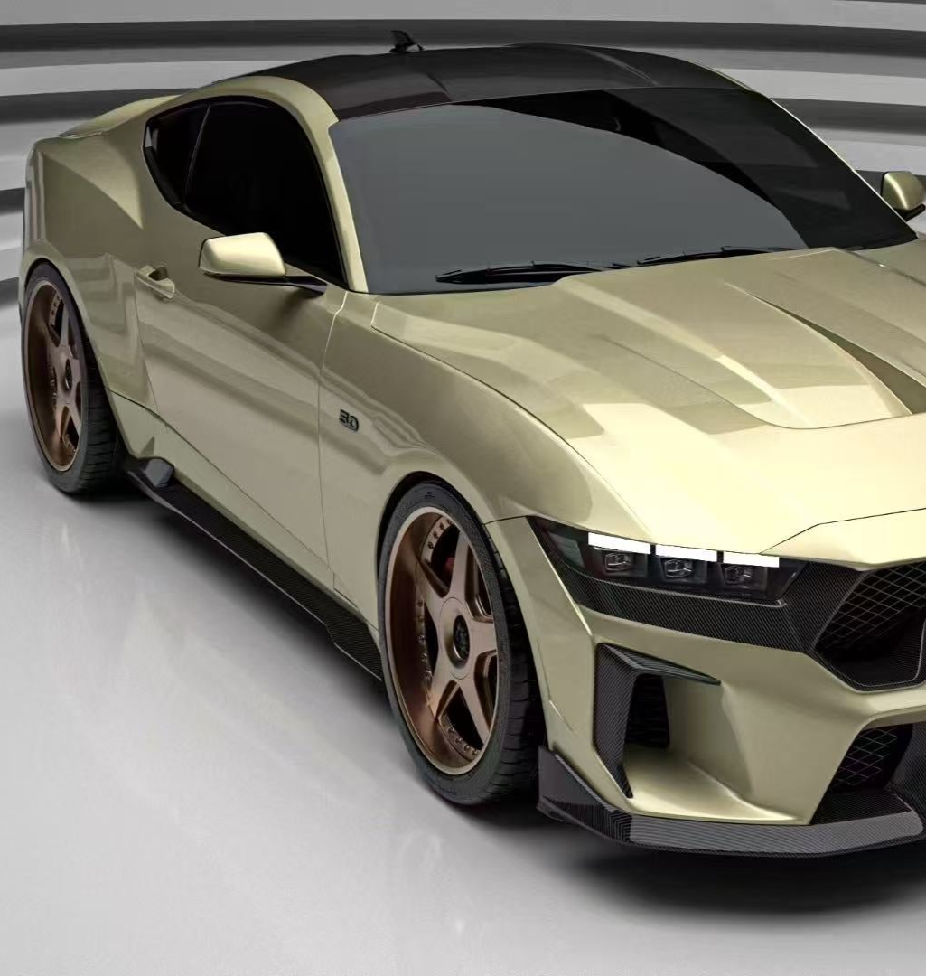 Ford Mustang S650 2.3 Ecoboost 5.0 GT Dark Horse 2024-ON with Aftermarket Parts - DARKSTAR Side Skirts Carbon Fiber / FRP from Robot Craftsman Ford Mustang S650 2.3 Ecoboost 5.0 GT Dark Horse 2024-ON with Aftermarket Parts - DARKSTAR Side Skirts Carbon Fiber / FRP from Robot Craftsman