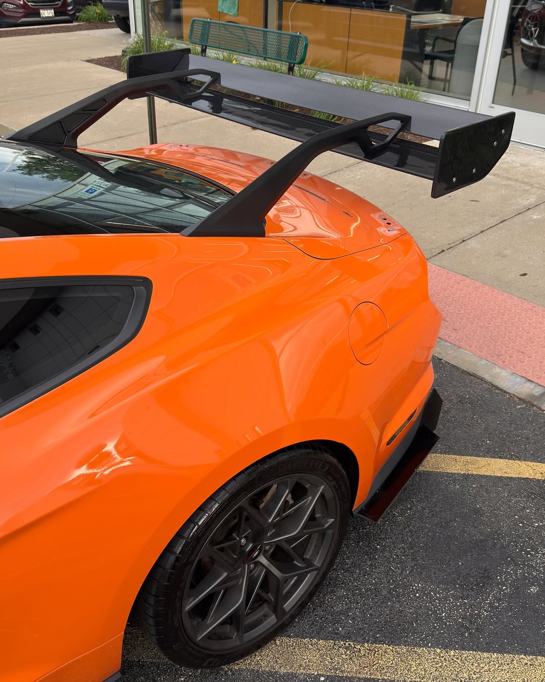 Ford Mustang Ecoboost V6 GT March1 Bullitt S550.1 S550.2 2015 2016 2017 2018 2019 2020 2021 2022 2023 (limits trunk functionality) with Aftermarket Parts - GTD Style Rear Spoiler Wing Carbon Fiber / FRP from Robot Craftsman Ford Mustang Ecoboost V6 GT March1 Bullitt S550.1 S550.2 2015 2016 2017 2018 2019 2020 2021 2022 2023 (limits trunk functionality) with Aftermarket Parts - GTD Style Rear Spoiler Wing Carbon Fiber / FRP from Robot Craftsman