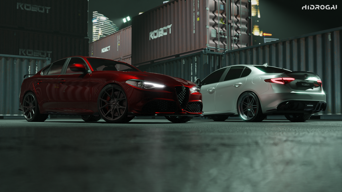 Alfa Romeo Giulia Quadrifoglio Sport Veloce Ti Sprint RWD AWD Lusso Base 2017-ON with Robot Craftsman's Aftermarket Parts - Standard Package "HIDROGAI" Carbon Fiber / FRP