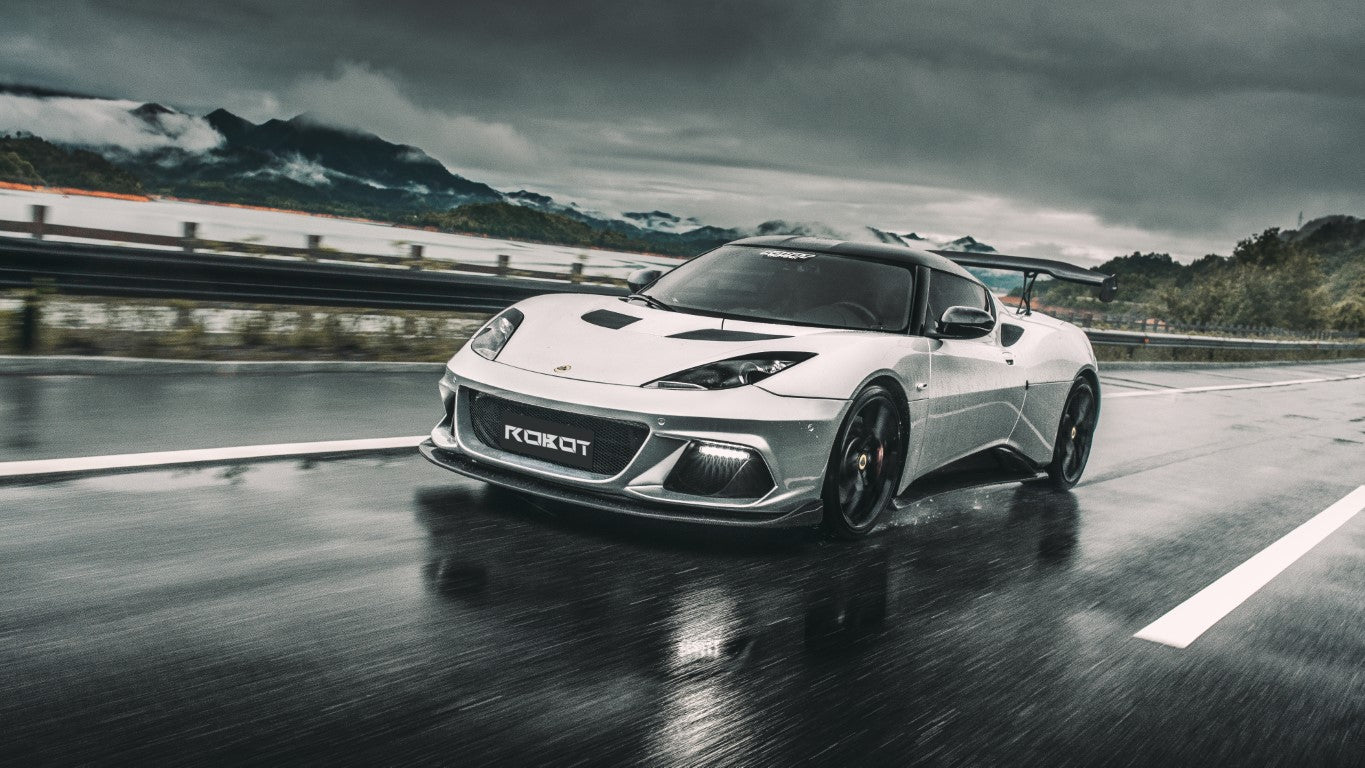 Lotus Evora 2018 2019 2020 2021 with Aftermarket Parts - Side Skirts Carbon Fiber / FRP from Robot Craftsman Lotus Evora 2018 2019 2020 2021 with Aftermarket Parts - Side Skirts Carbon Fiber / FRP from Robot Craftsman