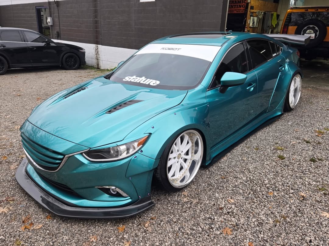 Mazda6 Sport Grand Touring Singature Carbon Edition 2014 2015 2016 2017 2018 2019 with Aftermarket Parts - For OEM Bumper Front Lip Carbon Fiber / FRP from Robot Craftsman