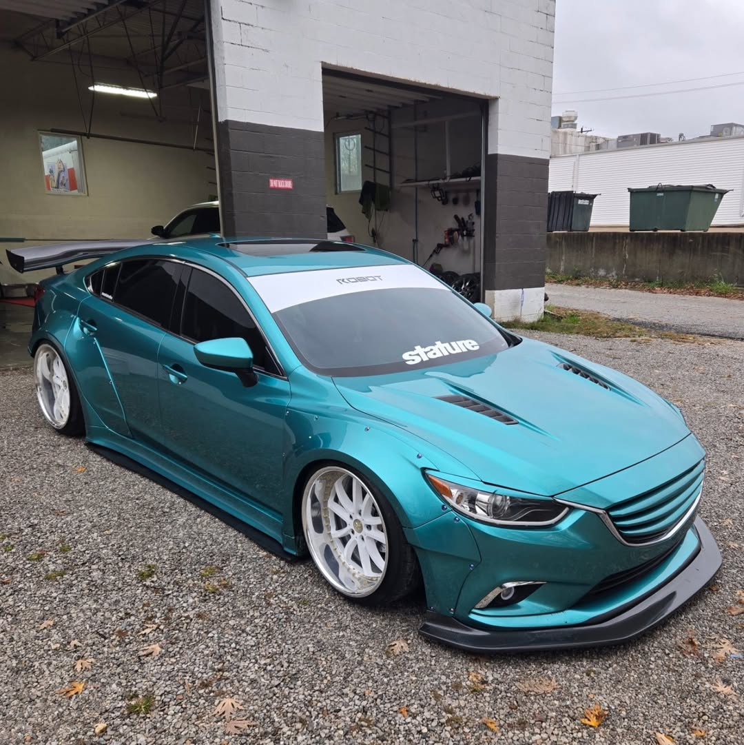 Mazda6 Sport Grand Touring Singature Carbon Edition 2014 2015 2016 2017 2018 2019 with Aftermarket Parts - For OEM Bumper Front Lip Carbon Fiber / FRP from Robot Craftsman Mazda6 Sport Grand Touring Singature Carbon Edition 2014 2015 2016 2017 2018 2019 with Aftermarket Parts - For OEM Bumper Front Lip Carbon Fiber / FRP from Robot Craftsman