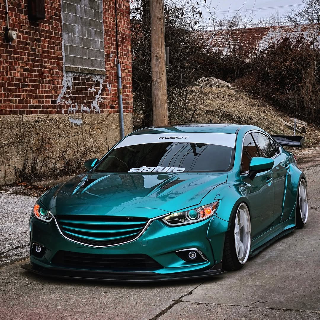 Mazda6 Sport Grand Touring Singature Carbon Edition 2014 2015 2016 2017 2018 2019 with Aftermarket Parts - For OEM Bumper Front Lip Carbon Fiber / FRP from Robot Craftsman