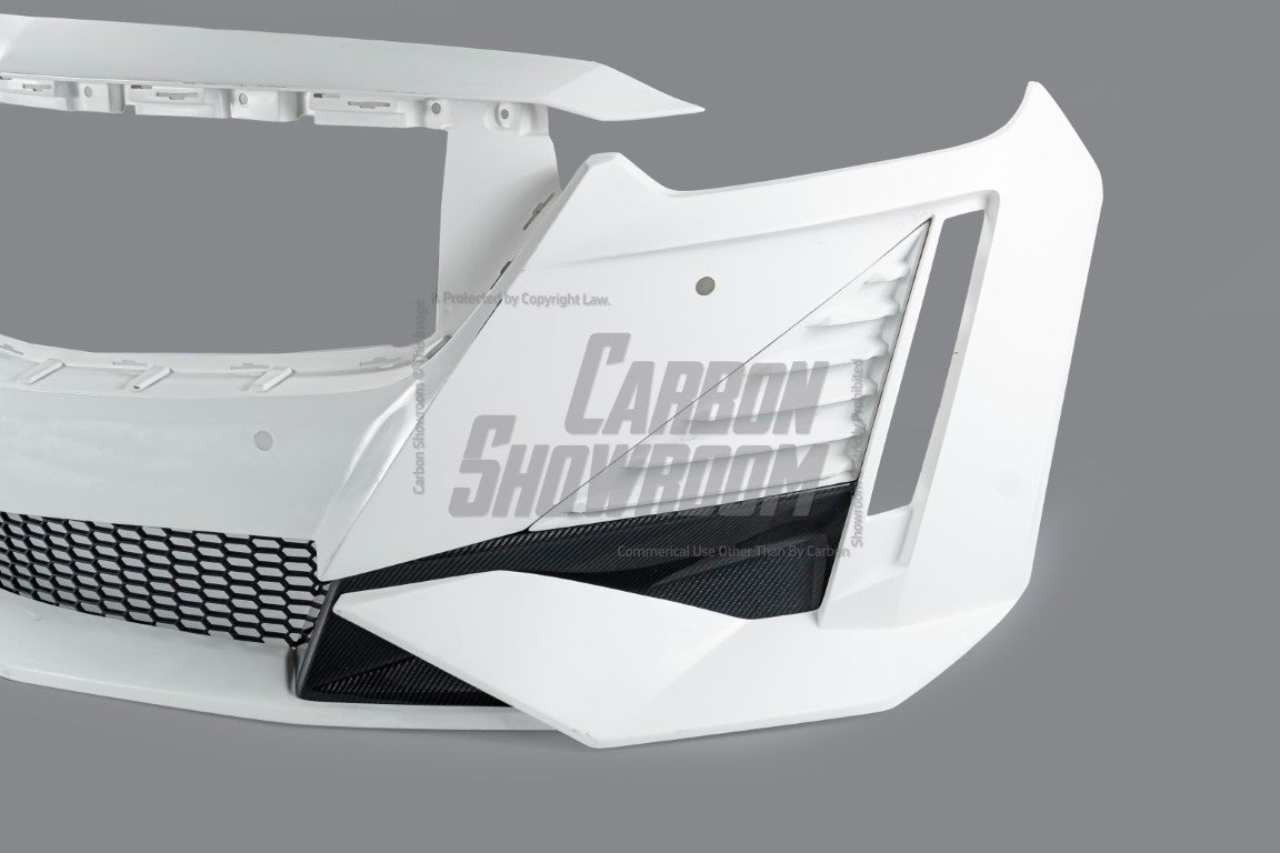 Cadillac CT5 CT5-V Sport Premium Luxury Base 2020 2021 2022 2023 2024 with Aftermarket Parts - "PRISM" Front Bumper & Front Lip Carbon Fiber / FRP from Robot Craftsman