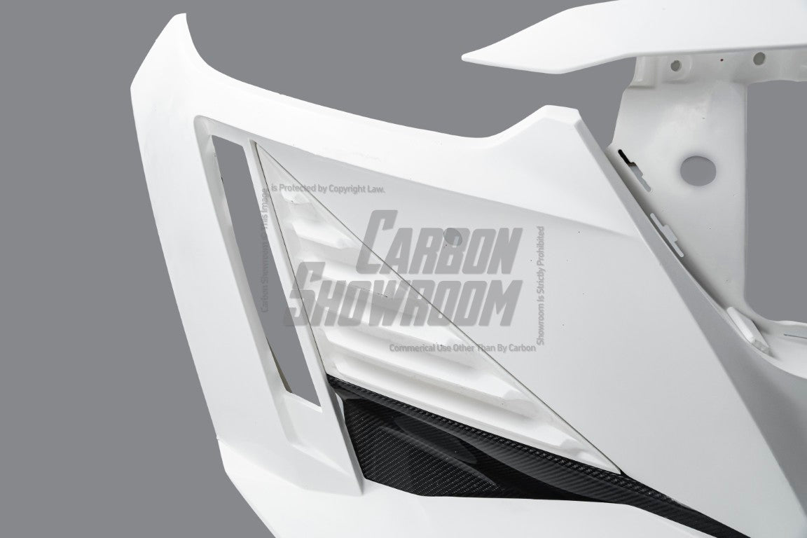 Cadillac CT5 CT5-V Sport Premium Luxury Base 2020 2021 2022 2023 2024 with Aftermarket Parts - "PRISM" Front Bumper & Front Lip Carbon Fiber / FRP from Robot Craftsman