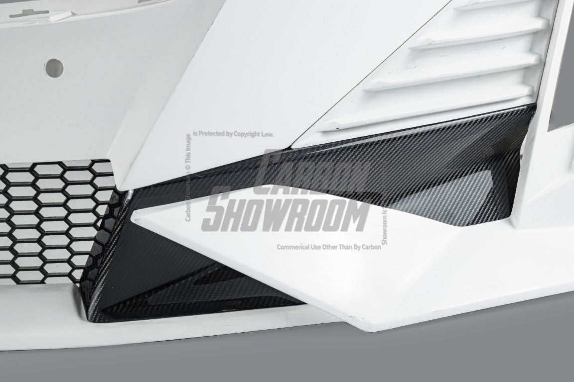 Cadillac CT5 CT5-V Sport Premium Luxury Base 2020 2021 2022 2023 2024 with Aftermarket Parts - "PRISM" Front Bumper & Front Lip Carbon Fiber / FRP from Robot Craftsman