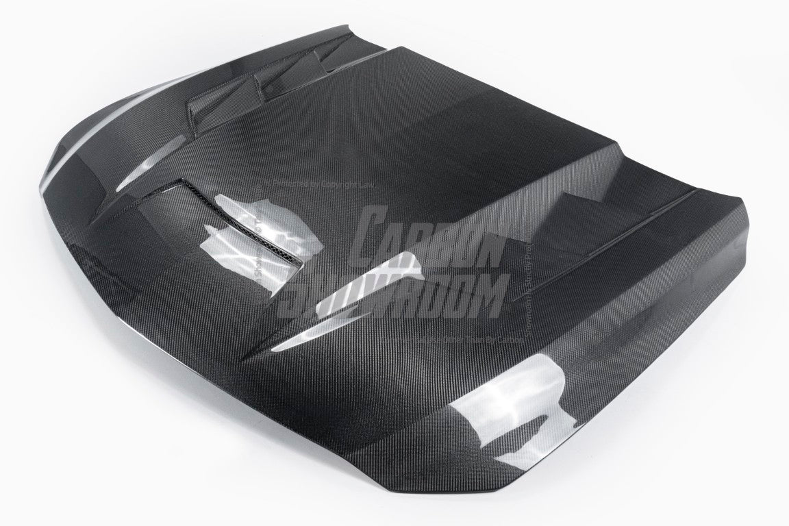 Cadillac CT5 CT5-V Blackwing Sport Premium Luxury Base 2020 2021 2022 2023 2024 with Aftermarket Parts - "PRISM" Hood Bonnet Carbon Fiber / FRP from Robot Craftsman