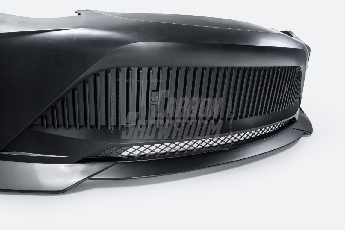 Tesla Model Y Performance AWD Long Range RWD Standard 2020 2021 2023 2024 with Aftermarket Parts - "STARSHIP" Stage 1 Corner Lip (2 pcs) & Stage 2 Corner Lip (4 pcs) & Front Bumper Carbon Fiber from Robot Craftsman