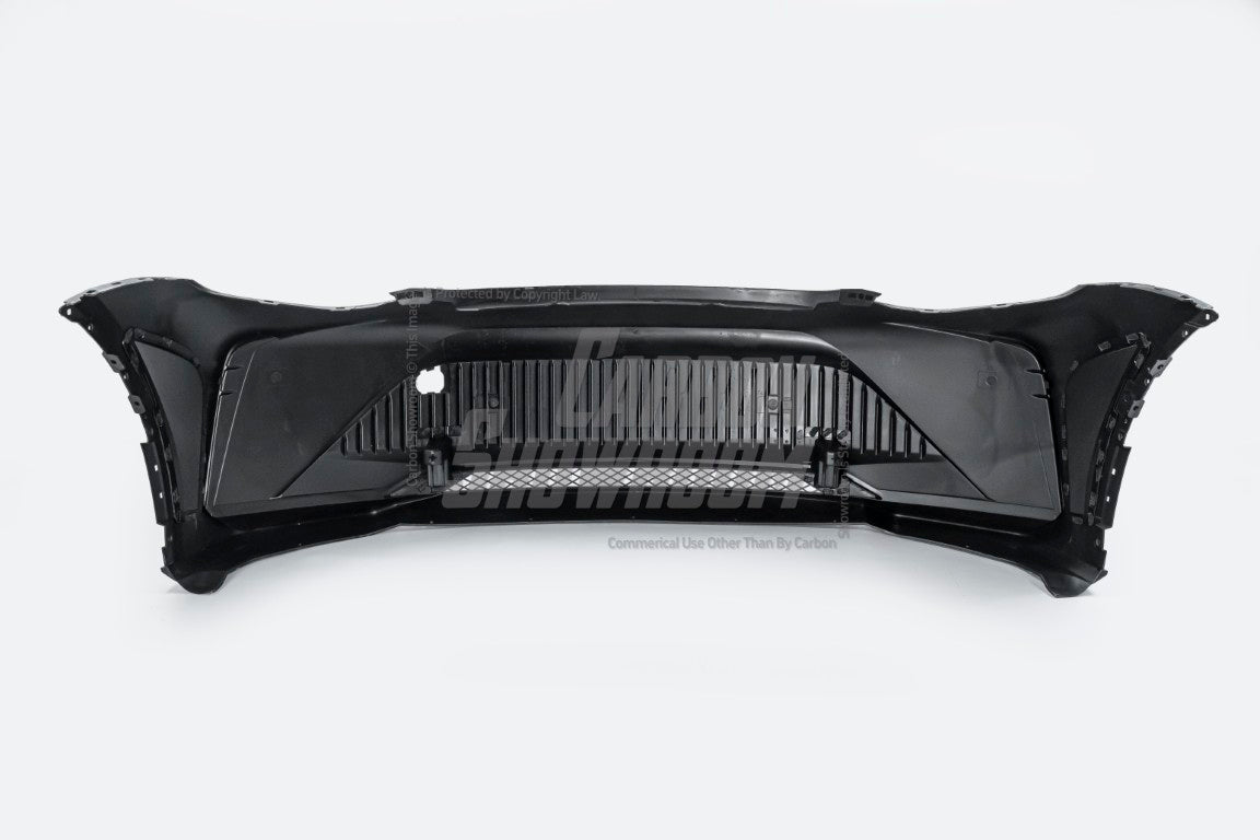 Tesla Model Y Performance AWD Long Range RWD Standard 2020 2021 2023 2024 with Aftermarket Parts - "STARSHIP" Stage 1 Corner Lip (2 pcs) & Stage 2 Corner Lip (4 pcs) & Front Bumper Carbon Fiber from Robot Craftsman