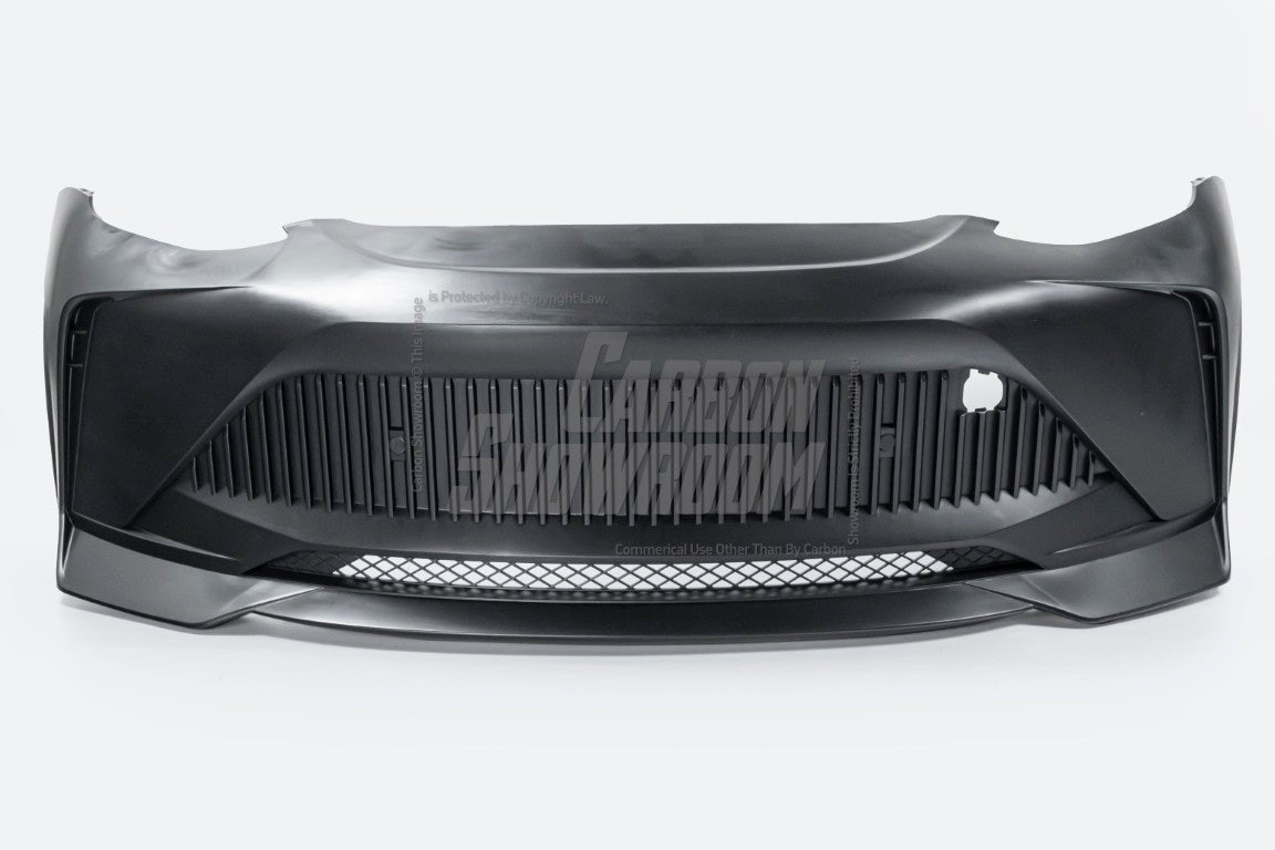 Tesla Model Y Performance AWD Long Range RWD Standard 2020 2021 2023 2024 with Aftermarket Parts - "STARSHIP" Stage 1 Corner Lip (2 pcs) & Stage 2 Corner Lip (4 pcs) & Front Bumper Carbon Fiber from Robot Craftsman