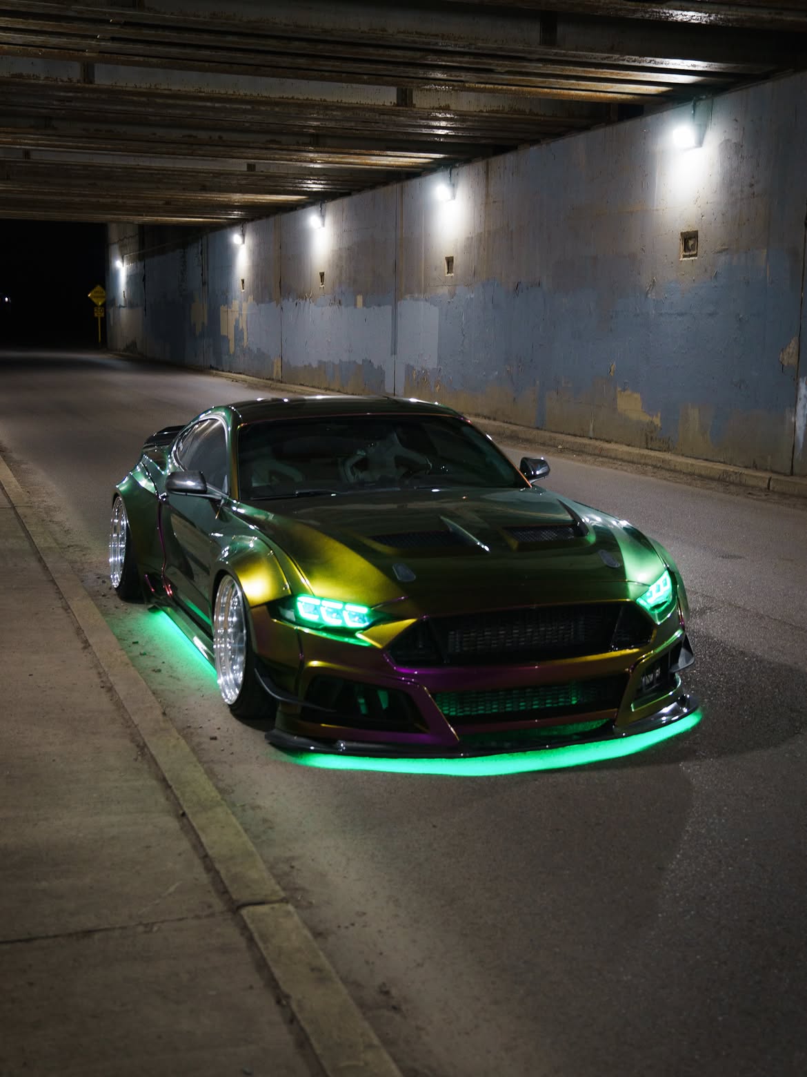 Ford Mustang Ecoboost V6 GT March1 Bullitt S550.1 S550.2 2015 2016 2017 2018 2019 2020 2021 2022 2023 with Aftermarket Parts - STORM Front Bumper Canards Carbon Fiber/FRP from Robot Craftsman
