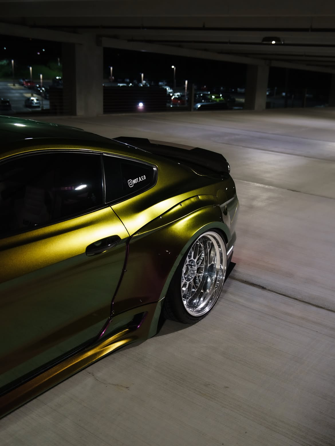 Ford Mustang Ecoboost V6 GT S550.1 2015 2016 2017 & Mustang Ecoboost V6 GT March1 Bullitt S550.2 2018 2019 2020 2021 2022 2023 with Aftermarket Parts - "STORM" Widebody Fender Flares Wheel Arches & Side Skirts Carbon Fiber / FRP from Robot Craftsman