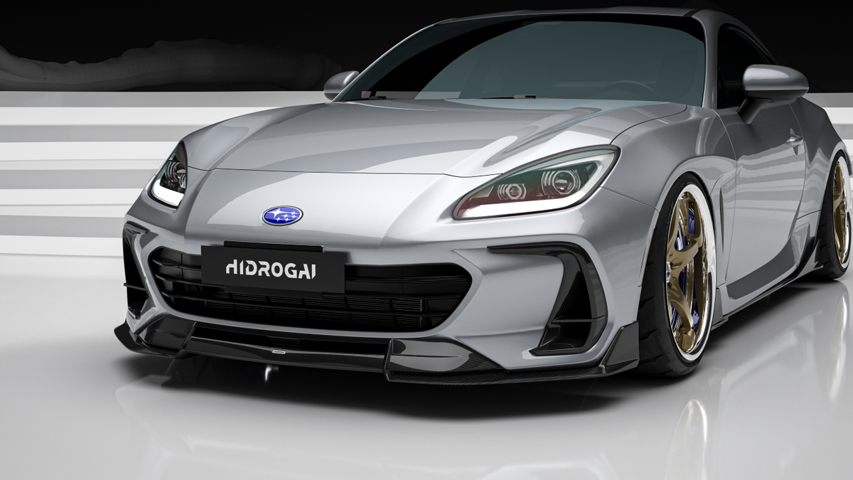 Subaru BRZ ZD8 2022 2023 2024 with Aftermarket Parts - "HIDROGAI" Front Lip Splitter Carbon Fiber / FRP from Robot Craftsman
