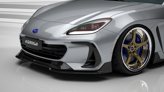 Subaru BRZ ZD8 2022 2023 2024 with Aftermarket Parts - "HIDROGAI" Front Bumper Vent Upper Valance Trim Carbon Fiber / FRP from Robot Craftsman