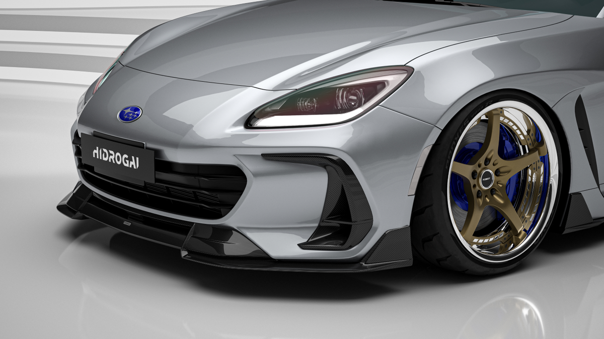 Subaru BRZ ZD8 2022 2023 2024 with Aftermarket Parts - "HIDROGAI" Front Lip Splitter Carbon Fiber / FRP from Robot Craftsman