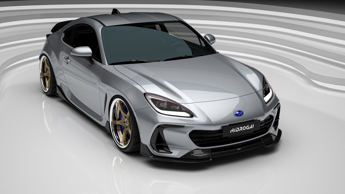 Subaru BRZ ZD8 2022 2023 2024 with Aftermarket Parts - "HIDROGAI" Front Bumper Vent Upper Valance Trim Carbon Fiber / FRP from Robot Craftsman