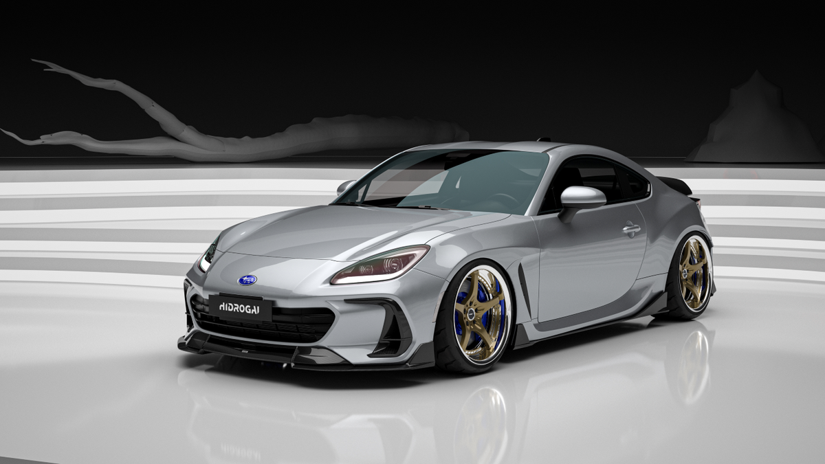 Subaru BRZ ZD8 2022 2023 2024 with Aftermarket Parts - "HIDROGAI" Front Bumper Vent Upper Valance Trim Carbon Fiber / FRP from Robot Craftsman