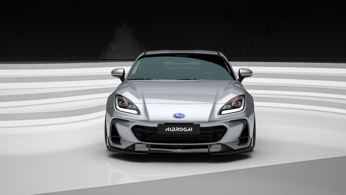 Subaru BRZ ZD8 2022 2023 2024 with Aftermarket Parts - "HIDROGAI" Front Bumper Vent Upper Valance Trim Carbon Fiber / FRP from Robot Craftsman