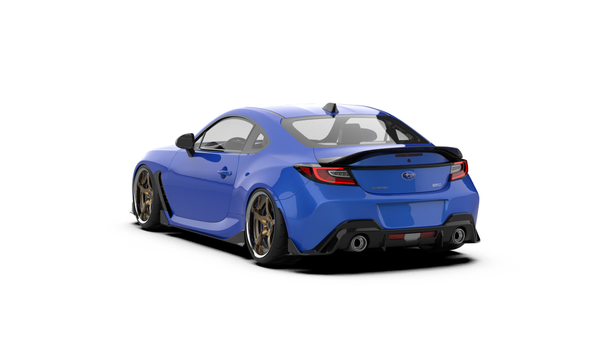 Subaru BRZ ZD8 2020 2021 2022 2023 2024 & Toyota GR86 ZN8 2020 2021 2022 2023 2024 with Aftermarket Parts - "HIDROGAI" Rear Diffuser Carbon Fiber / FRP from Robot Craftsman