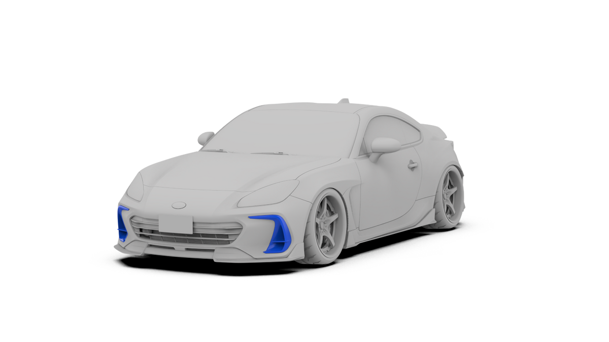 Subaru BRZ ZD8 2022 2023 2024 with Aftermarket Parts - "HIDROGAI" Front Bumper Vent Upper Valance Trim Carbon Fiber / FRP from Robot Craftsman