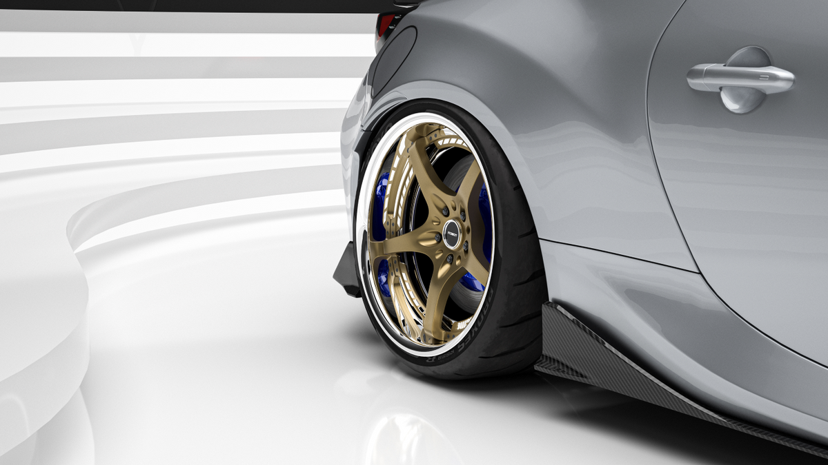 Subaru BRZ ZD8 2022 2023 2024 & Toyota GR86 ZN8 2022 2023 2024 with Aftermarket Parts - "HIDROGAI" Side Skirts Carbon Fiber / FRP from Robot Craftsman