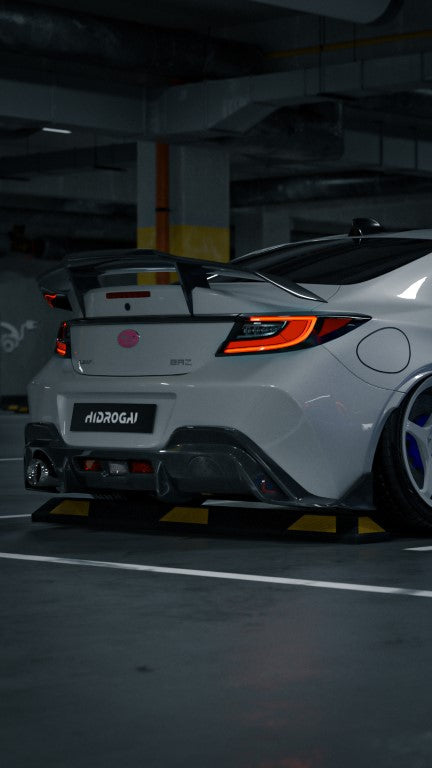 Subaru BRZ ZD8 2020 2021 2022 2023 2024 & Toyota GR86 ZN8 2020 2021 2022 2023 2024 with Aftermarket Parts - "HIDROGAI" Rear Diffuser Carbon Fiber / FRP from Robot Craftsman