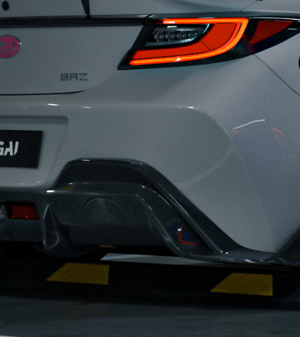 Subaru BRZ ZD8 2020 2021 2022 2023 2024 & Toyota GR86 ZN8 2020 2021 2022 2023 2024 with Aftermarket Parts - "HIDROGAI" Single Exhaust Tip Conversion Cap Carbon Fiber / FRP