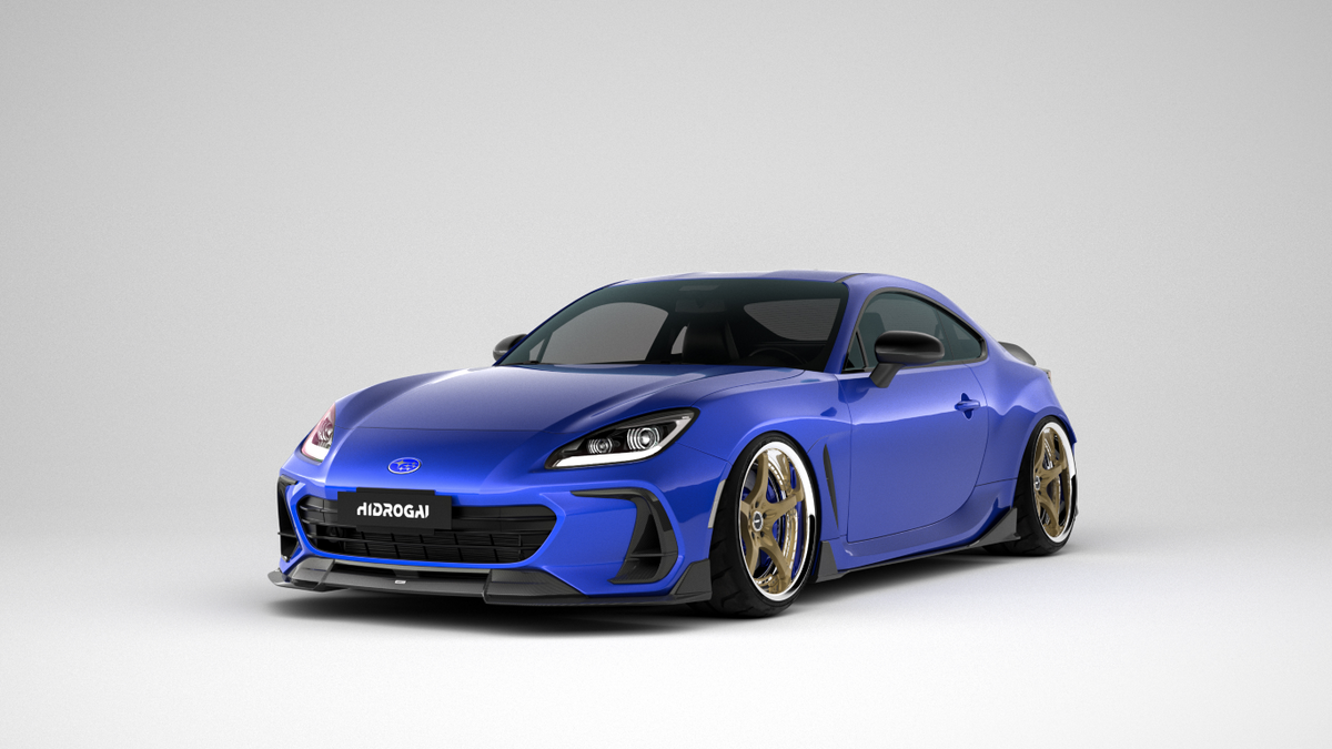 Subaru BRZ ZD8 2022 2023 2024 with Aftermarket Parts - "HIDROGAI" Front Bumper Vent Upper Valance Trim Carbon Fiber / FRP from Robot Craftsman