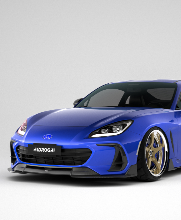 Subaru BRZ ZD8 2022 2023 2024 with Aftermarket Parts - "HIDROGAI" Front Lip Splitter Carbon Fiber / FRP from Robot Craftsman