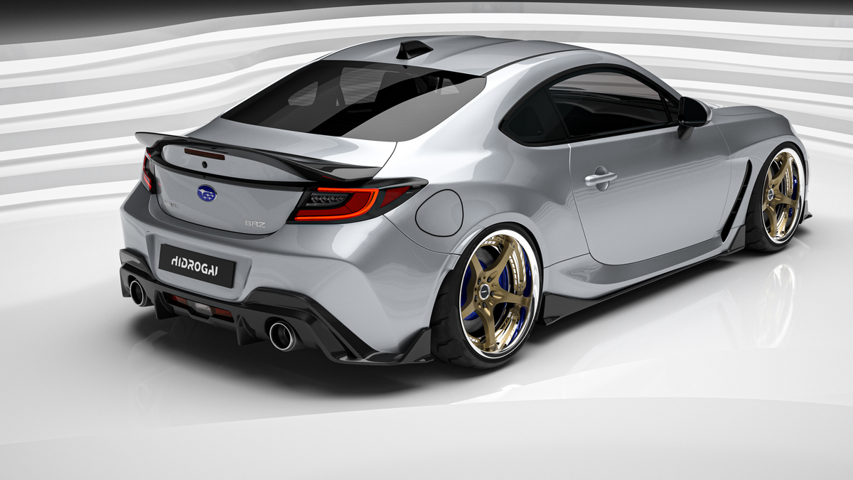 Subaru BRZ ZD8 2020 2021 2022 2023 2024 & Toyota GR86 ZN8 2020 2021 2022 2023 2024 with Aftermarket Parts - "HIDROGAI" Rear Diffuser Carbon Fiber / FRP from Robot Craftsman