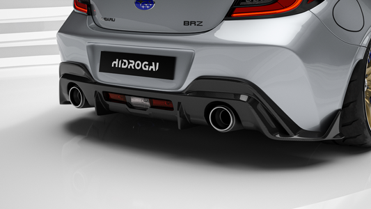 Subaru BRZ ZD8 2020 2021 2022 2023 2024 & Toyota GR86 ZN8 2020 2021 2022 2023 2024 with Aftermarket Parts - "HIDROGAI" Rear Diffuser Carbon Fiber / FRP from Robot Craftsman