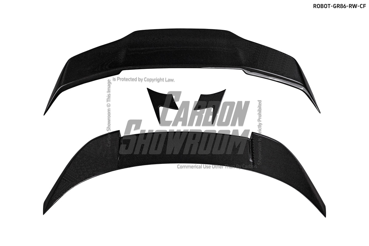Subaru BRZ ZD8 2022 2023 2024 & Toyota GR86 ZN8 2022 2023 2024 with Aftermarket Parts - "SHINING" Rear GT Wing Carbon Fiber / FRP from Robot Craftsman