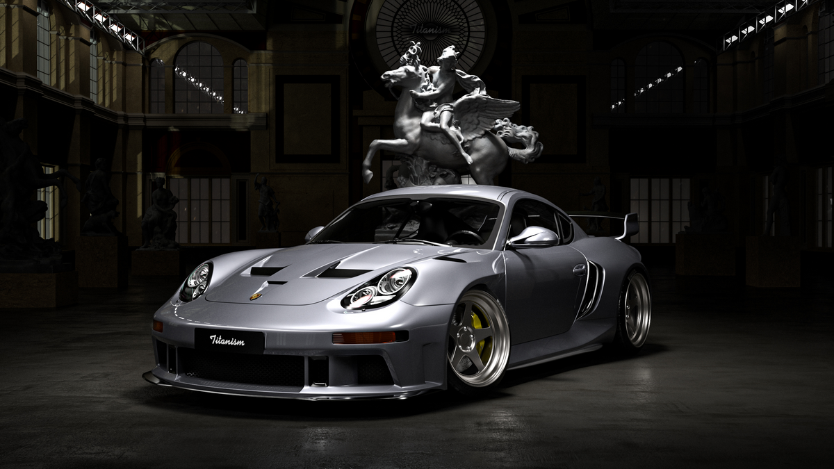Porsche 987.1 Cayman & Boxster Base / S 2005 2006 2007 2008 & 987.2 Cayman & Boxster Base / S / R 2009 2010 2011 2012 with Aftermarket Parts - TITANISM STUKA Front Fenders
