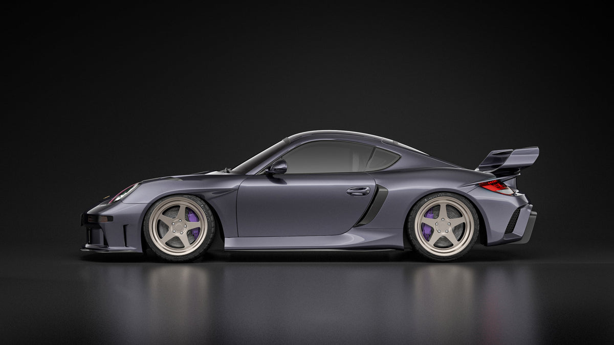 Porsche 987.1 Cayman & Boxster Base / S 2005 2006 2007 2008 & 987.2 Cayman & Boxster Base / S / R 2009 2010 2011 2012 with Aftermarket Parts - TITANISM STUKA Front Fenders