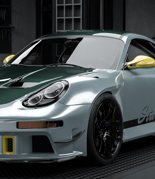 Porsche 987.1 Cayman & Boxster Base / S 2005 2006 2007 2008 & 987.2 Cayman & Boxster Base / S / R 2009 2010 2011 2012 with Aftermarket Parts - TITANISM STUKA Front Fenders