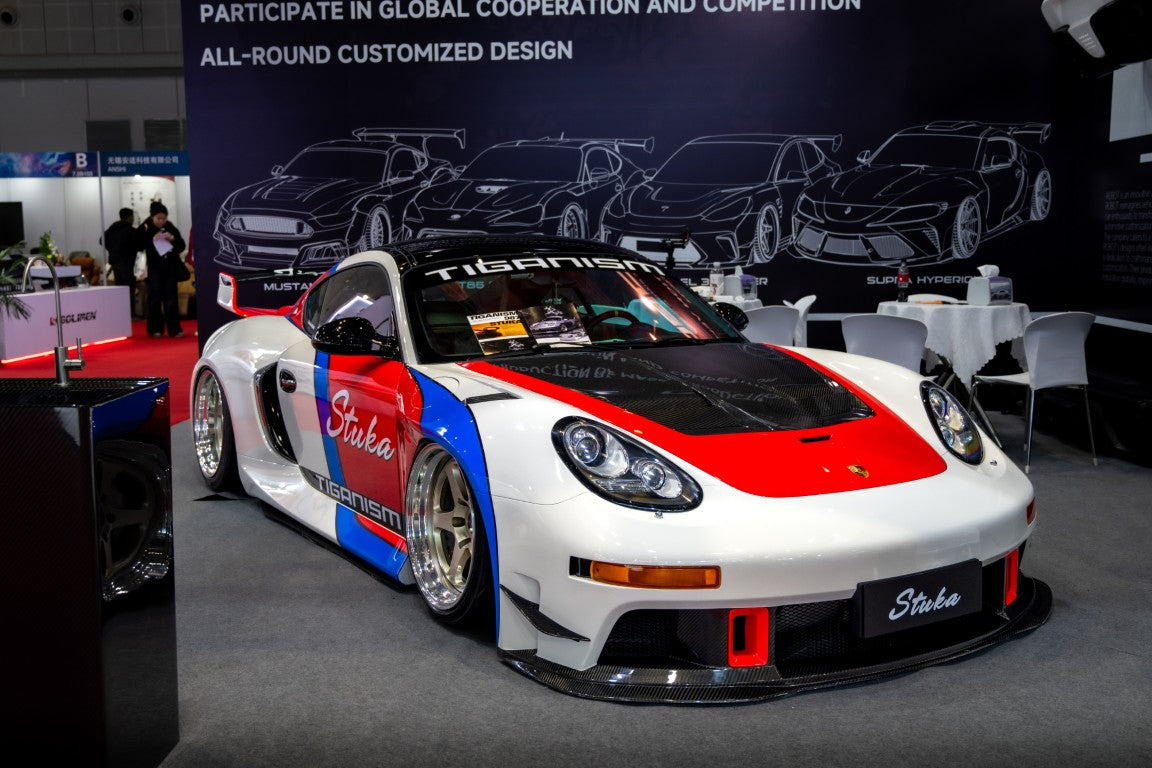 Porsche 987.1 Cayman & Boxster Base / S 2005 2006 2007 2008 & 987.2 Cayman & Boxster Base / S / R 2009 2010 2011 2012 with Aftermarket Parts - TITANISM STUKA Full Kit Carbon Fiber / FRP from Robot Craftsman